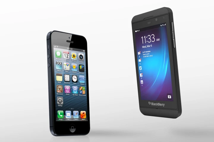 How does the BlackBerry Z10 compare to the iPhone 5?