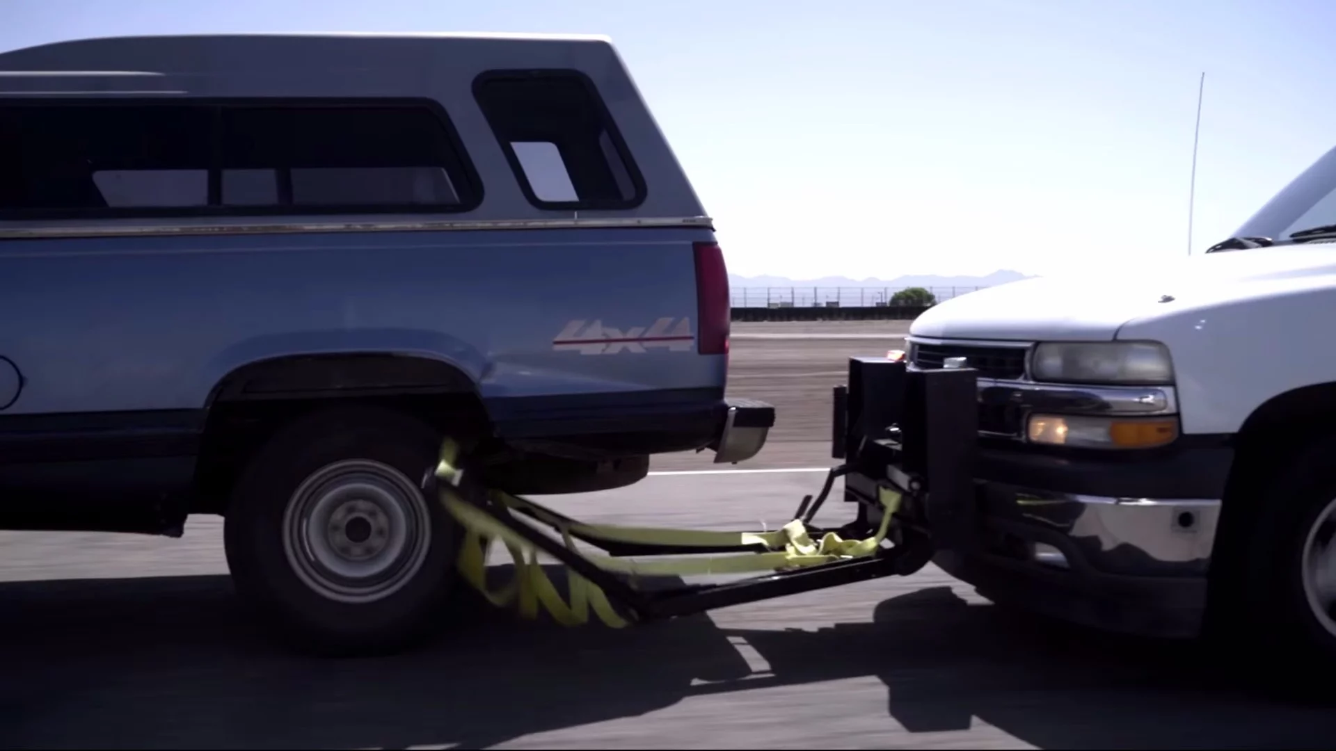 The Grappler: running up and over the rear tire, the net quickly wraps tightly around the wheel and grabs