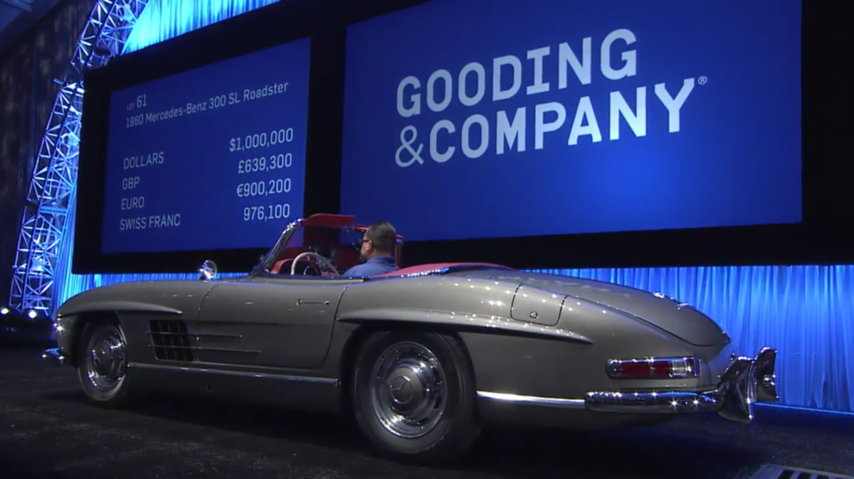 This 1960 Mercedes-Benz 300 SL Roadster sold for $1,210,000