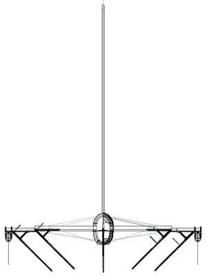 Line drawing of the wFoil 18 Albatross with sail