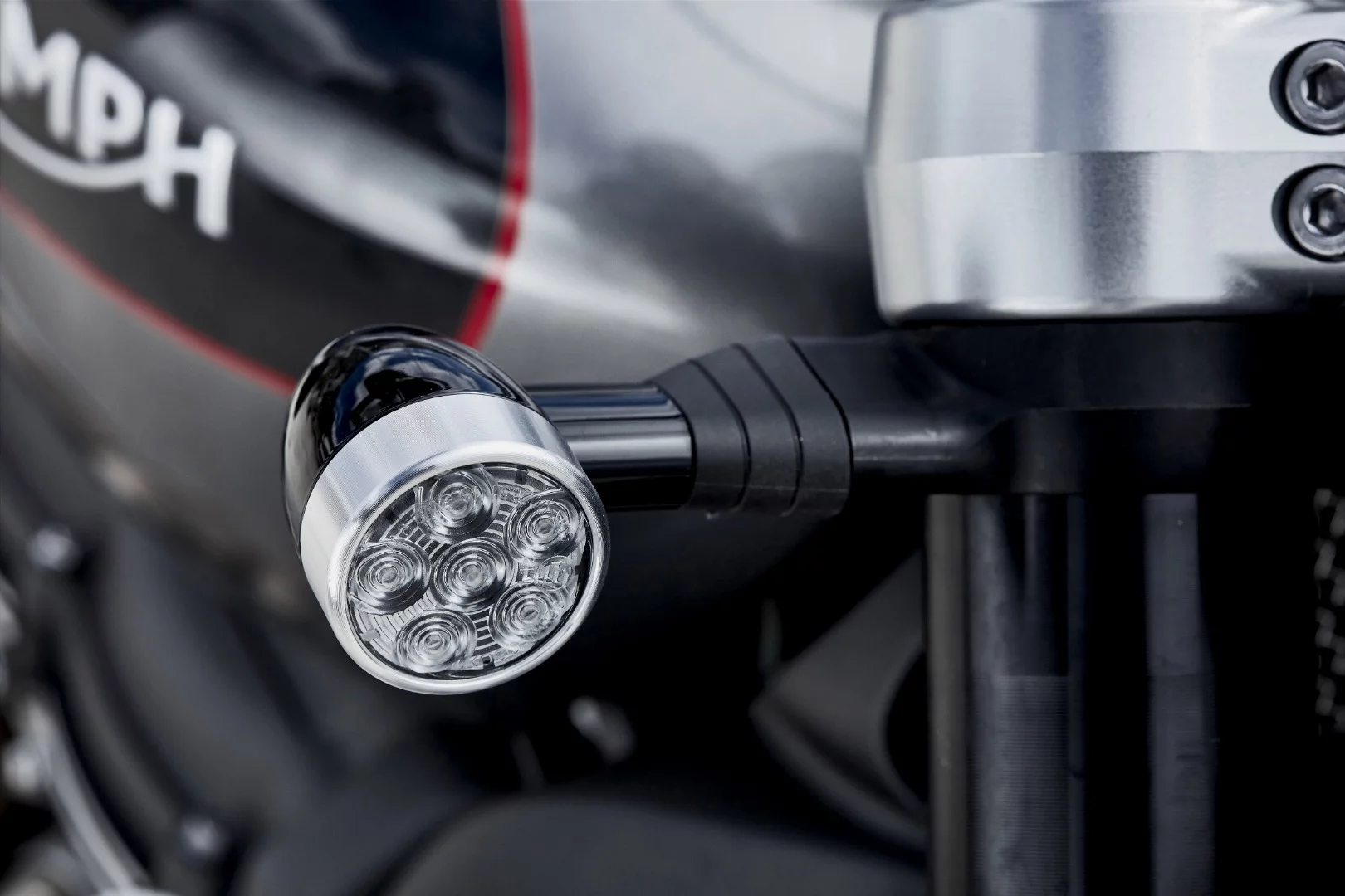 An LED indicator on the 2020 Triumph Rocket 3