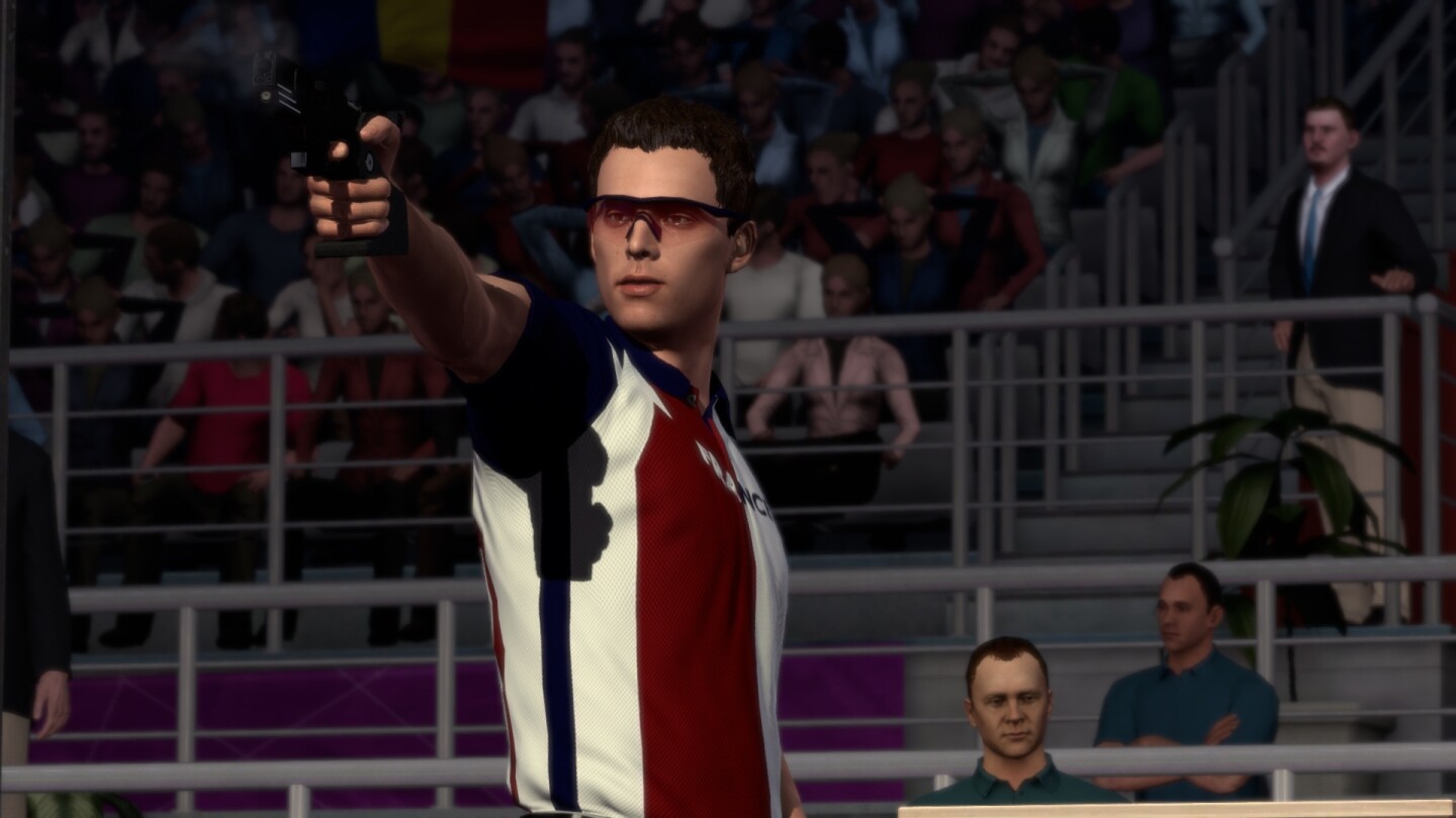 Pistol shooting is tense: one of the better events
