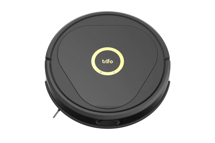 Lucy is a robot janitor with a security badge