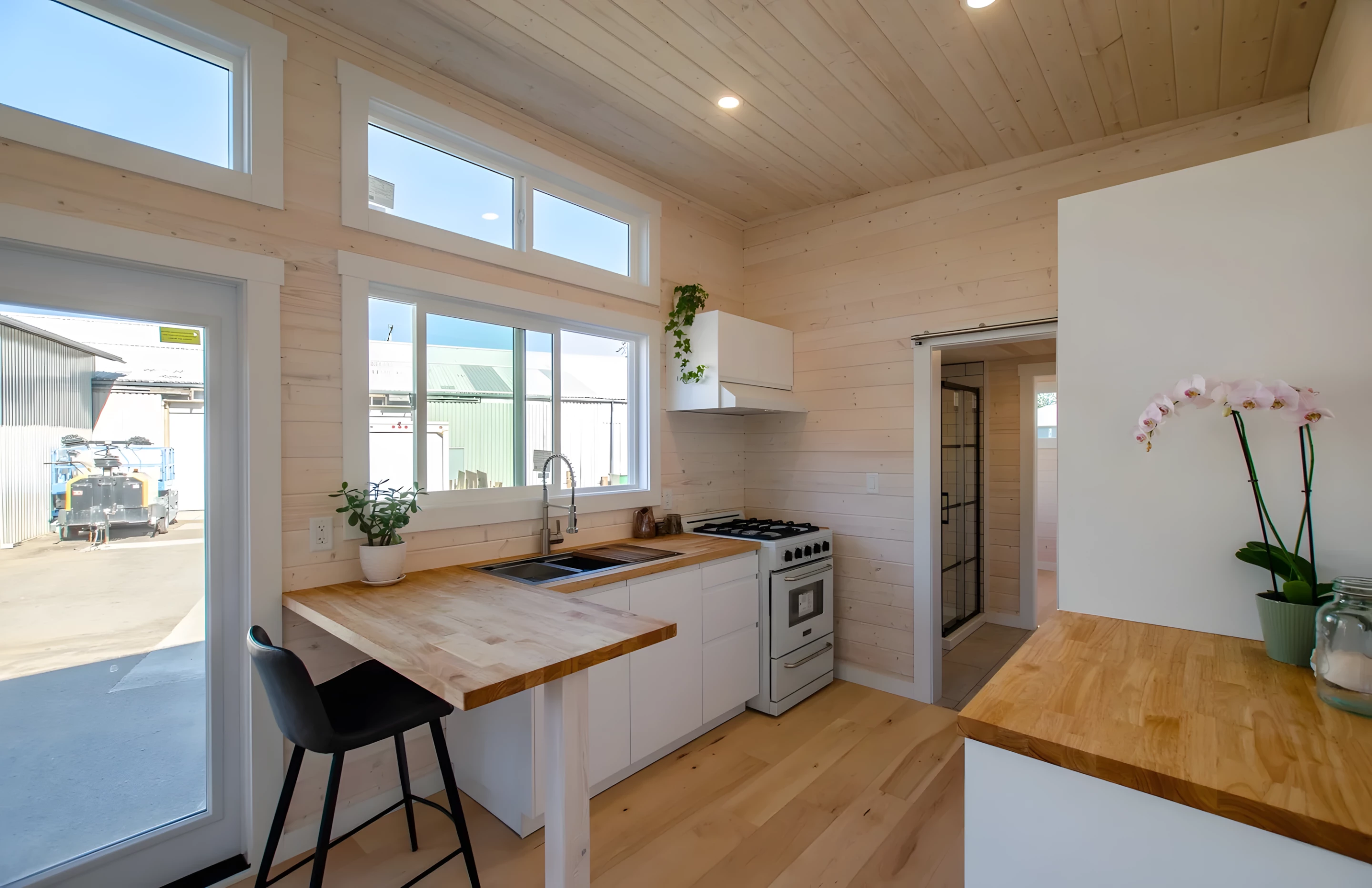 The Dove's interior looks light-filled thanks to its generous glazing