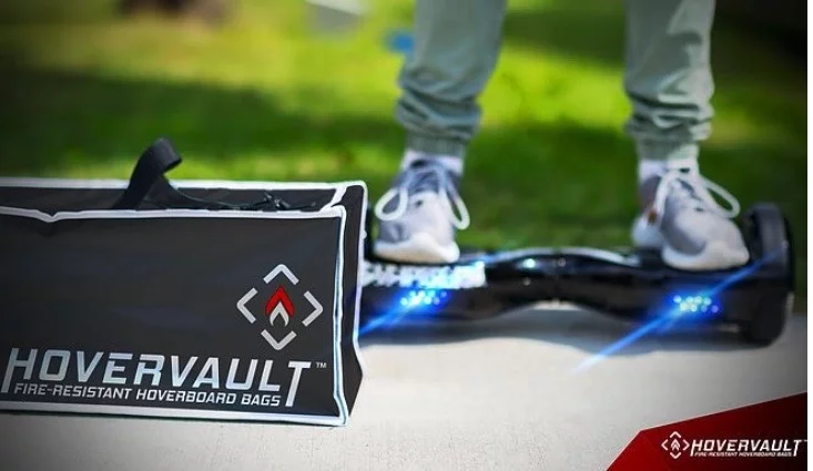 The Hovervault helps prevent fire damage caused by faulty lithium-ion batteries in hoverboards