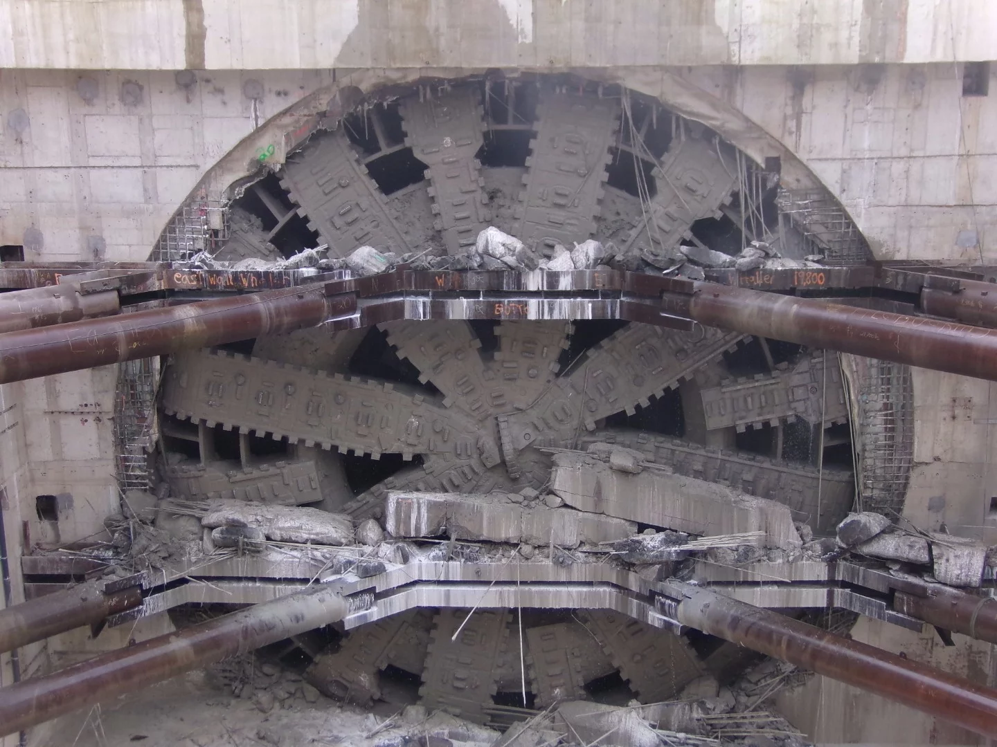 Bertha will be moved into the pit and dismantled for salvage