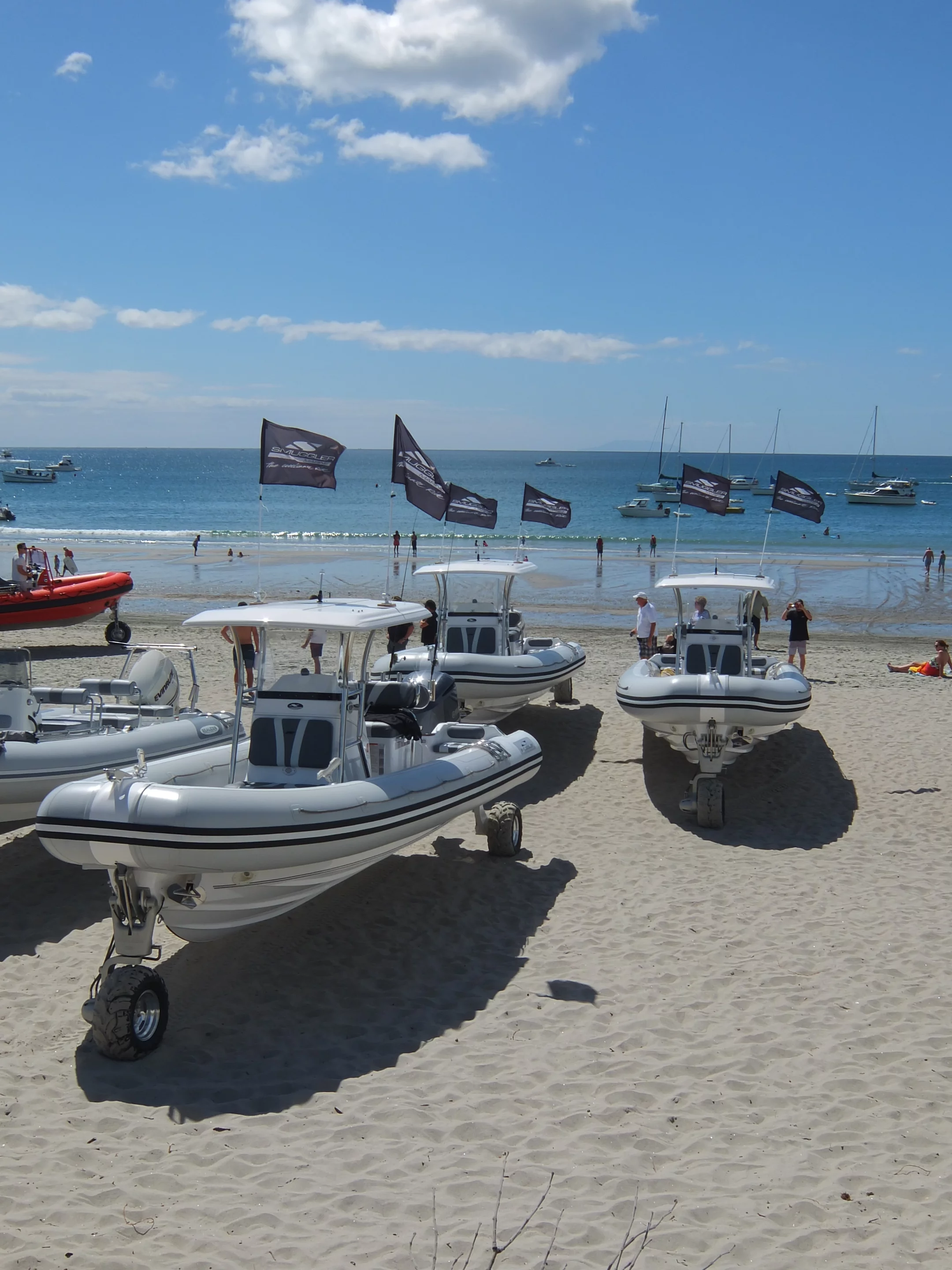 New Zealand's Smuggler Marine has also licensed the Powered by Sealegs system, having married its Strata 750 center-console RIB with the Sealegs system to create a high-performance composite amphibious vessel