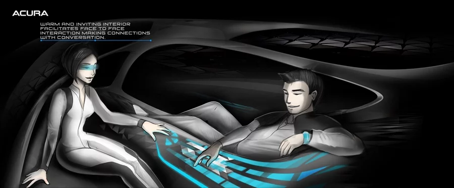 The interior of the Acura concept