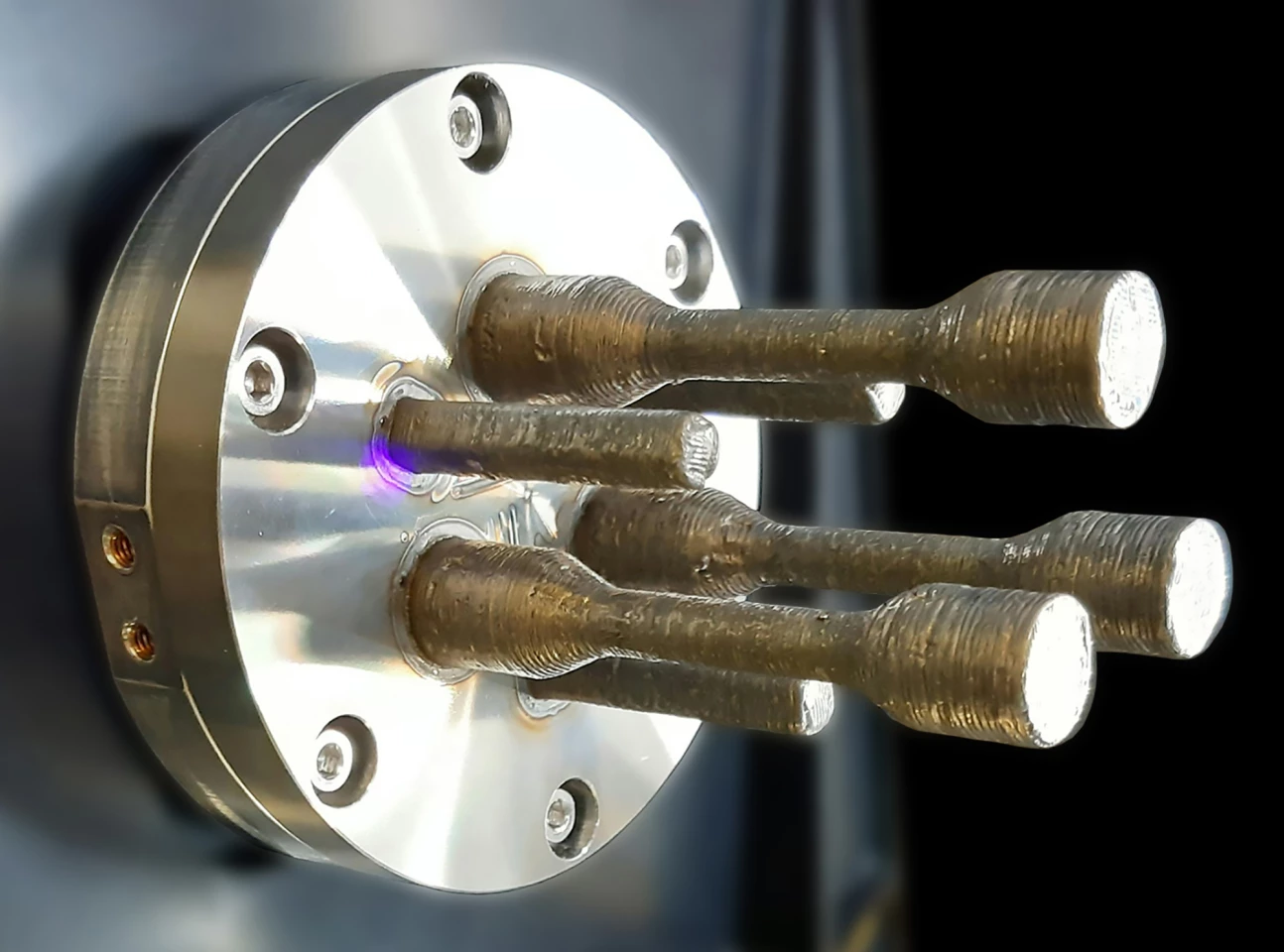 One of the metal 3D specimens to be printed on the ISS