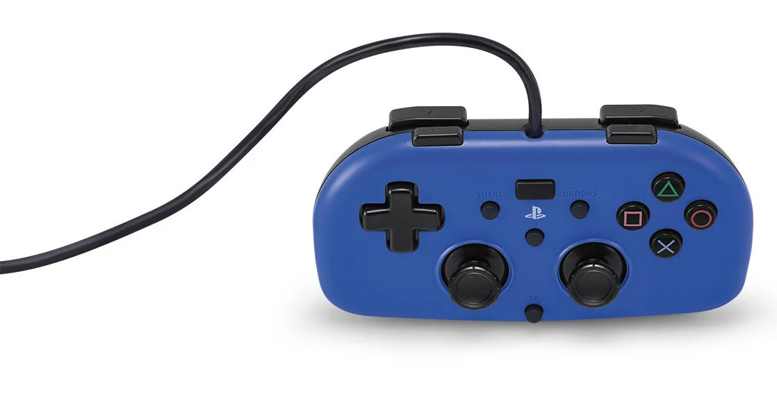 As its name suggests, the Mini Wired Gamepad is connected to the PS4 console via a 10-ft (3-m) wire