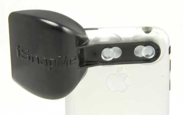 iSnapMe attaches to your mobile phone and turns it into a front-facing camera