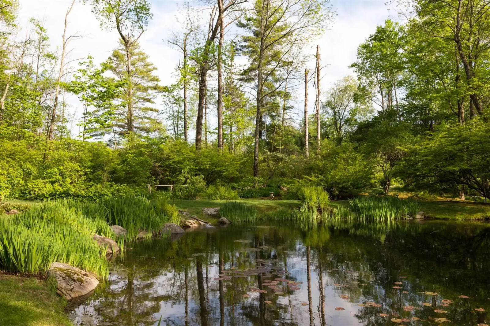 Gardens surrounding the Tyringham Gingerbread House estate