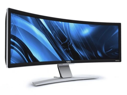The NEC CRV43 in all its ultra-widescreen curved glory