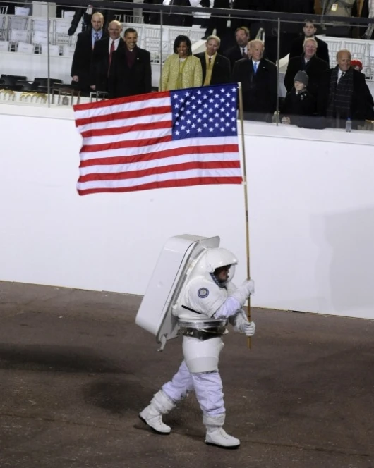 The Michelin Lunar Wheel was part of the inauguration parade, taking its place alongside NASA's finest