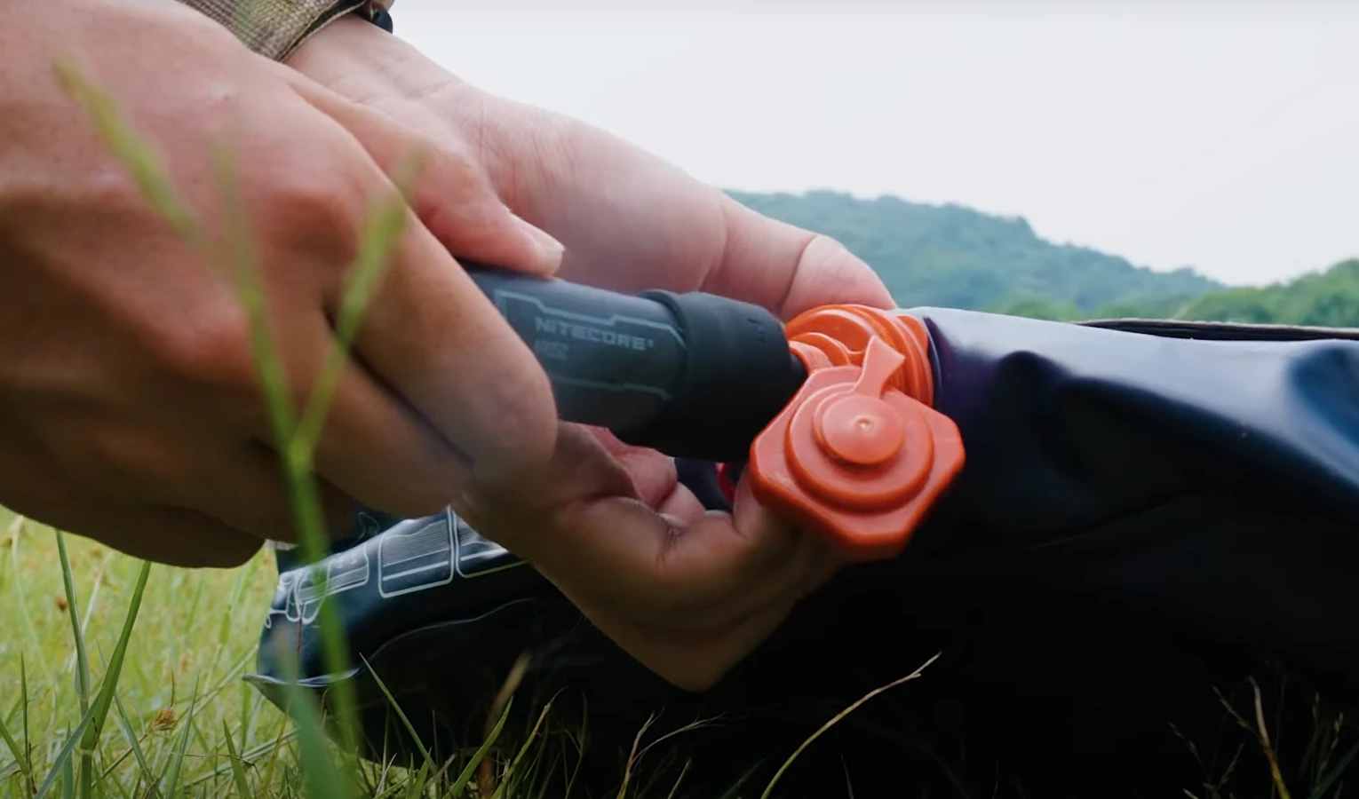 Nitecore estimates that the APCO5 will inflate a typical sleeping pad in just over a minute