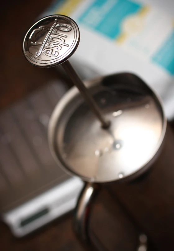 The Espro Press is made from stainless steel and features vacuum insulation which maintains water temperature for longer periods (image: Epro Inc.)