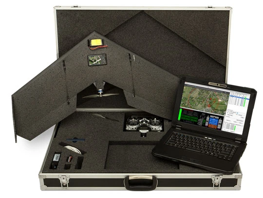 The Swinglet CAM with case, remote control, radio modem and optional semi-rugged notebook