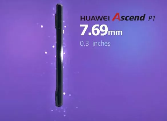 The Ascend P1 is both thin and light