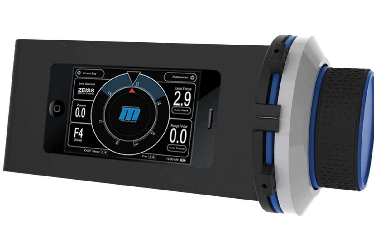 The Redrock MicroRemote accepts an Apple iPhone to display detailed focus information