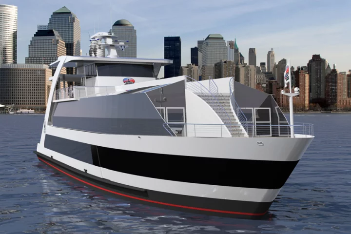 Rendering of the New York Hornblower Hybrid (Image: Statue Cruises)