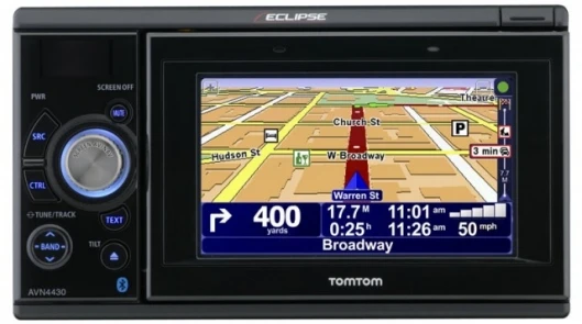 The Fujitsu AVN4430 car entertainment and navigation system