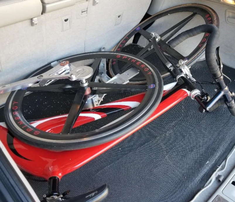 A lack of chain makes it easy to remove the NuBike's rear wheel