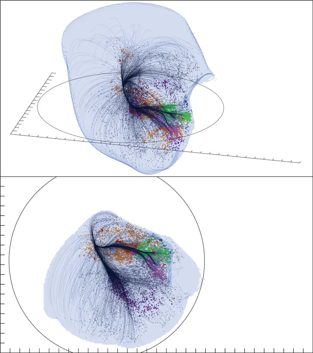 The outer surface of the Laniakea Supercluster shows the region dominated by Laniakea’s gravity (Image: CEA/Saclay, France)