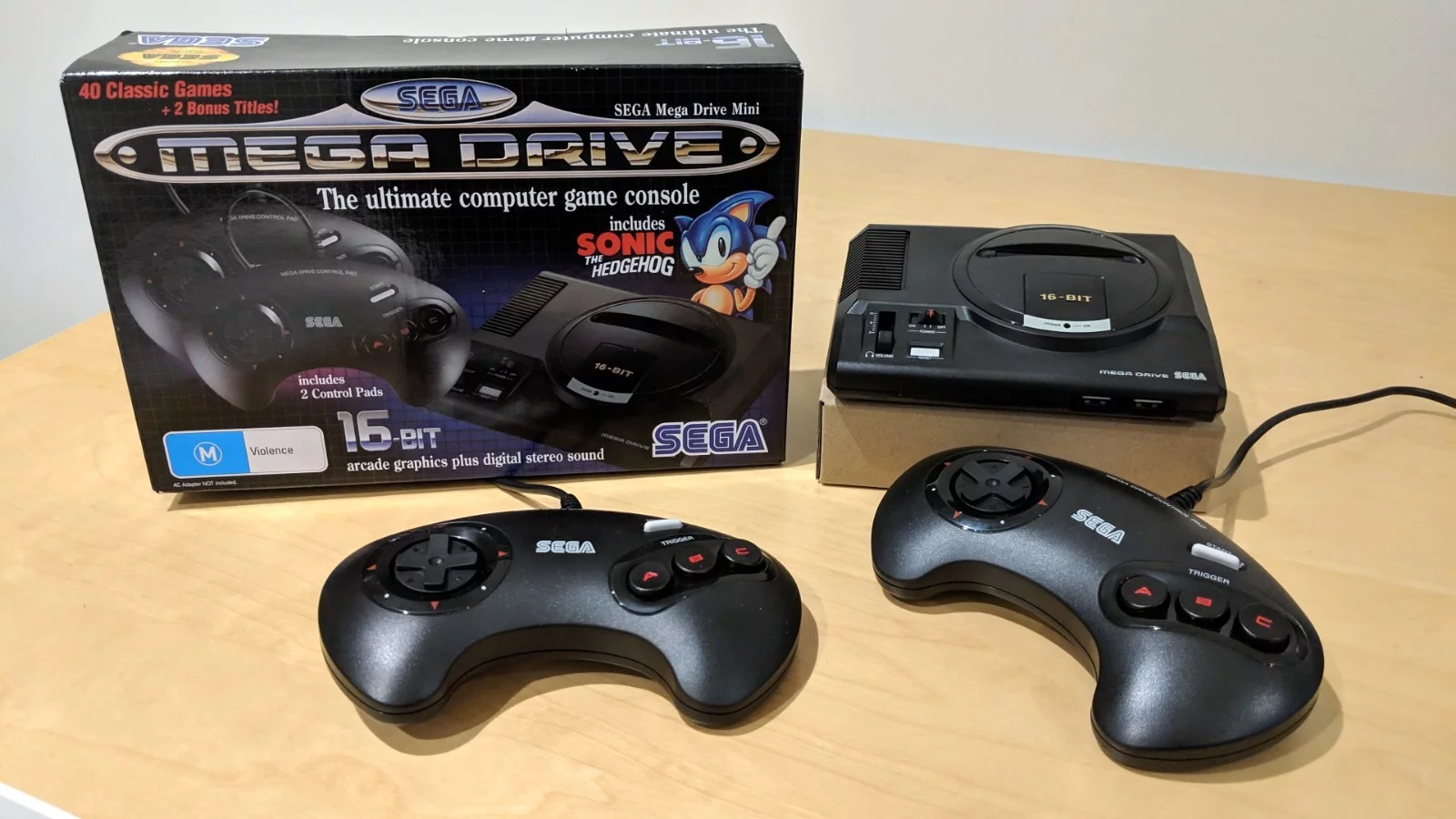 The Sega Genesis Mini comes with two controllers bundled in