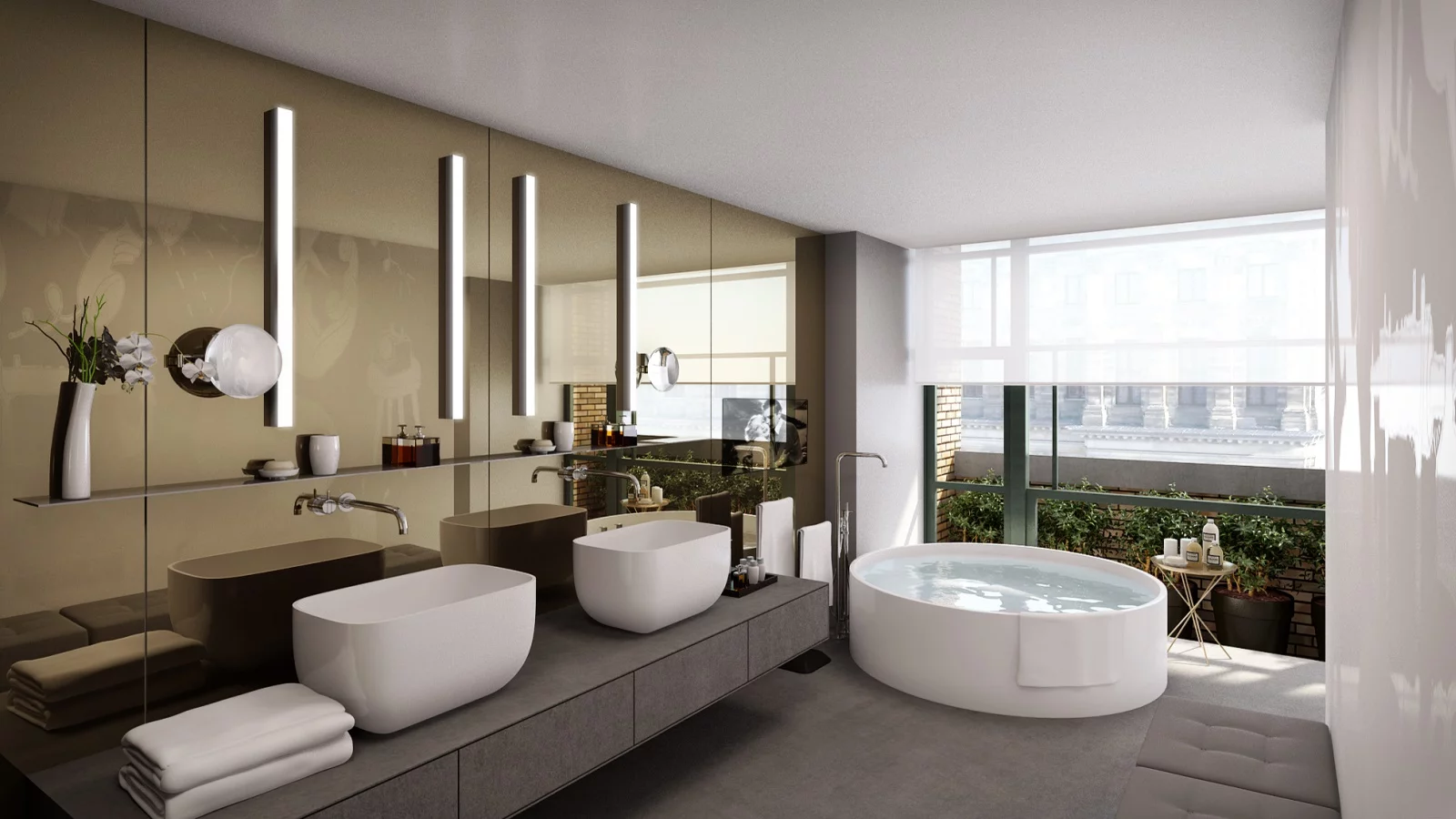 An Extreme Wow Suite bathroom at W Amsterdam