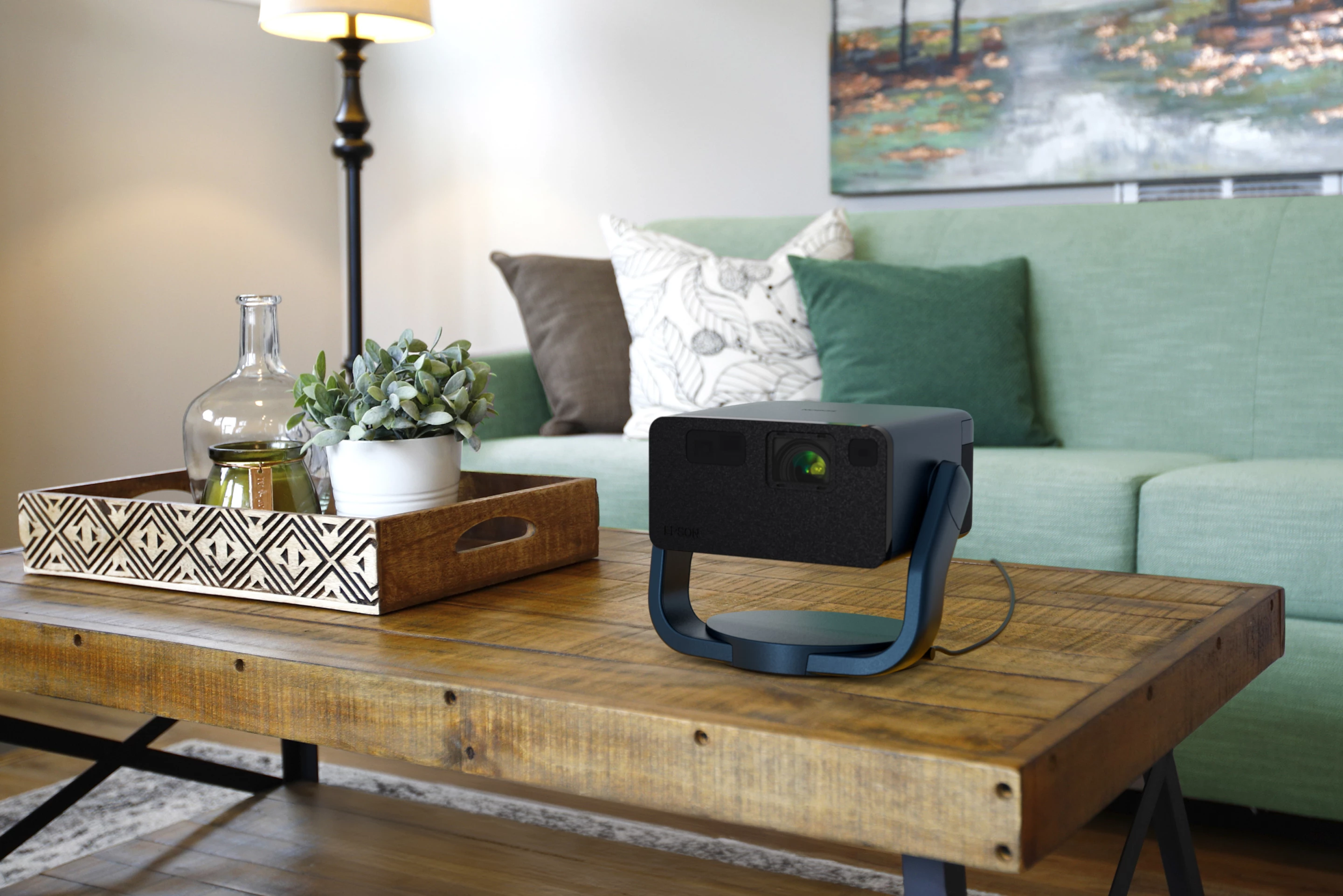 The EF-21 and EF-22 mini projectors feature a laser light source and 3LCD projection technology