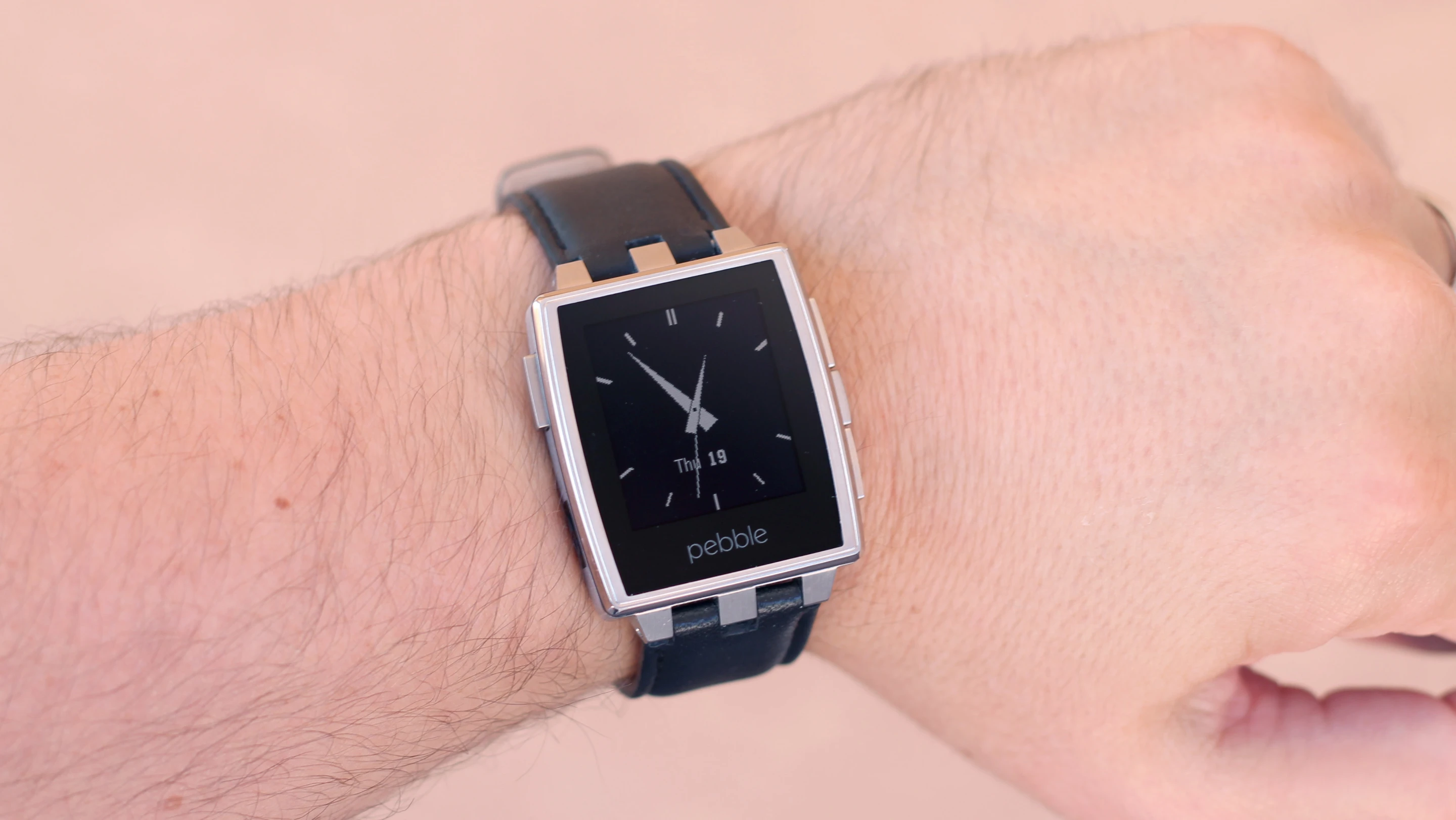 Pebble Steel's battery lasts about seven days on a single charge