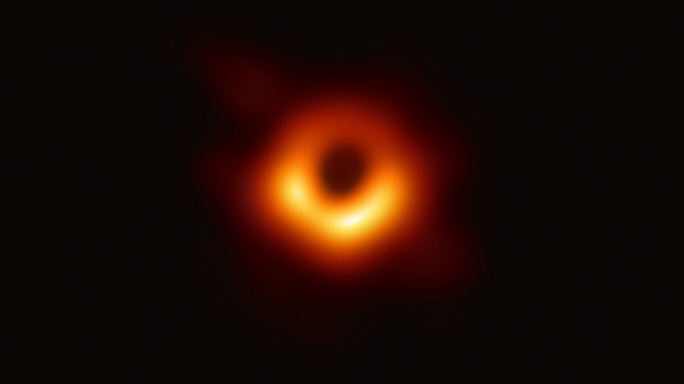 The first direct image of a black hole, as produced by the Event Horizon Telescope collaboration