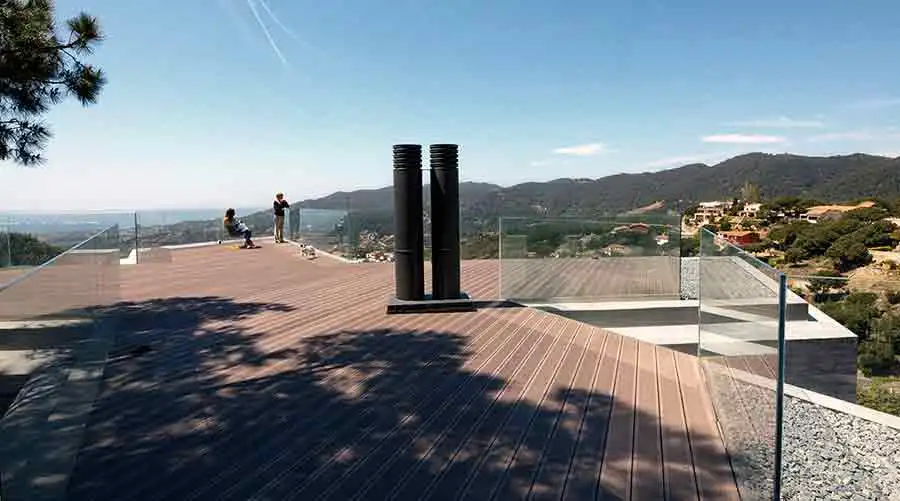 The views from the roof terrace may be even more spectacular than those from inside the house