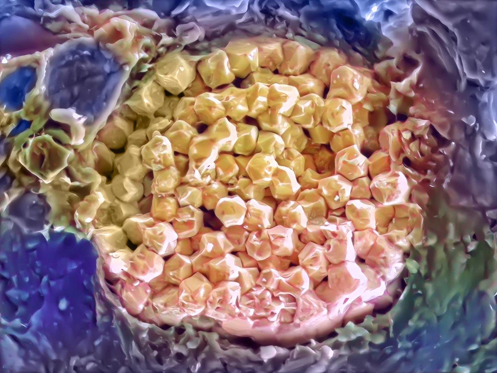 Ancient nanoscale seawater pockets have been found in iron pyrite from upstate New York