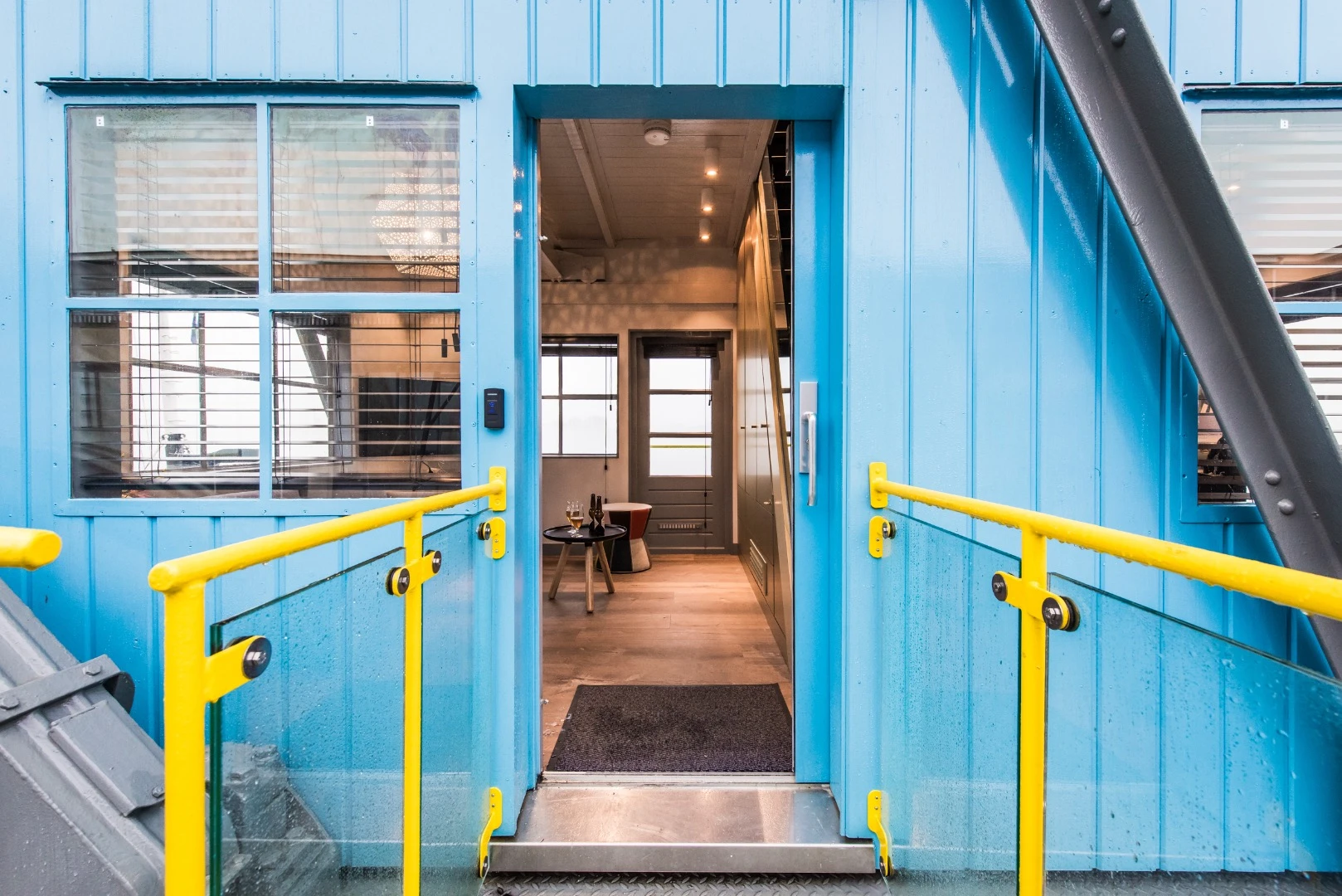 The Yays – Crane Apartment is accessed from the harbor by a staircase