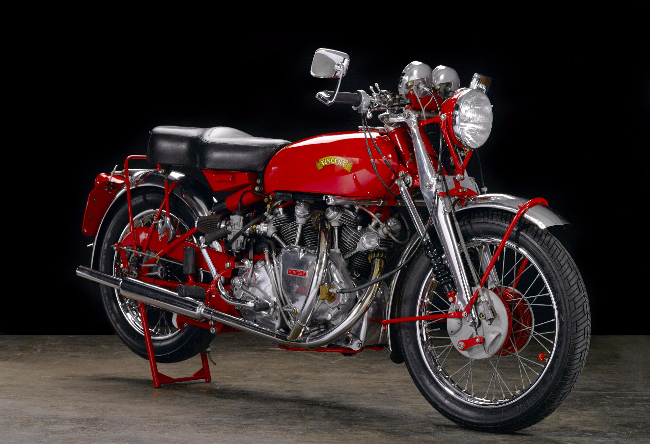 This is one of those bikes you hear about but never see - a jumble sale unicorn. It was purchased in bits in boxes for £1,200 with a view to restoring what was obviously a Vincent v-twin of indeterminate model. During the restoration it turned out to be a Vincent White Shadow (only 16 extant) and on going through the records, it turned out to be the only red White Shadow ever produced. It sold at auction in January 2016 for $434,000. Auction Link