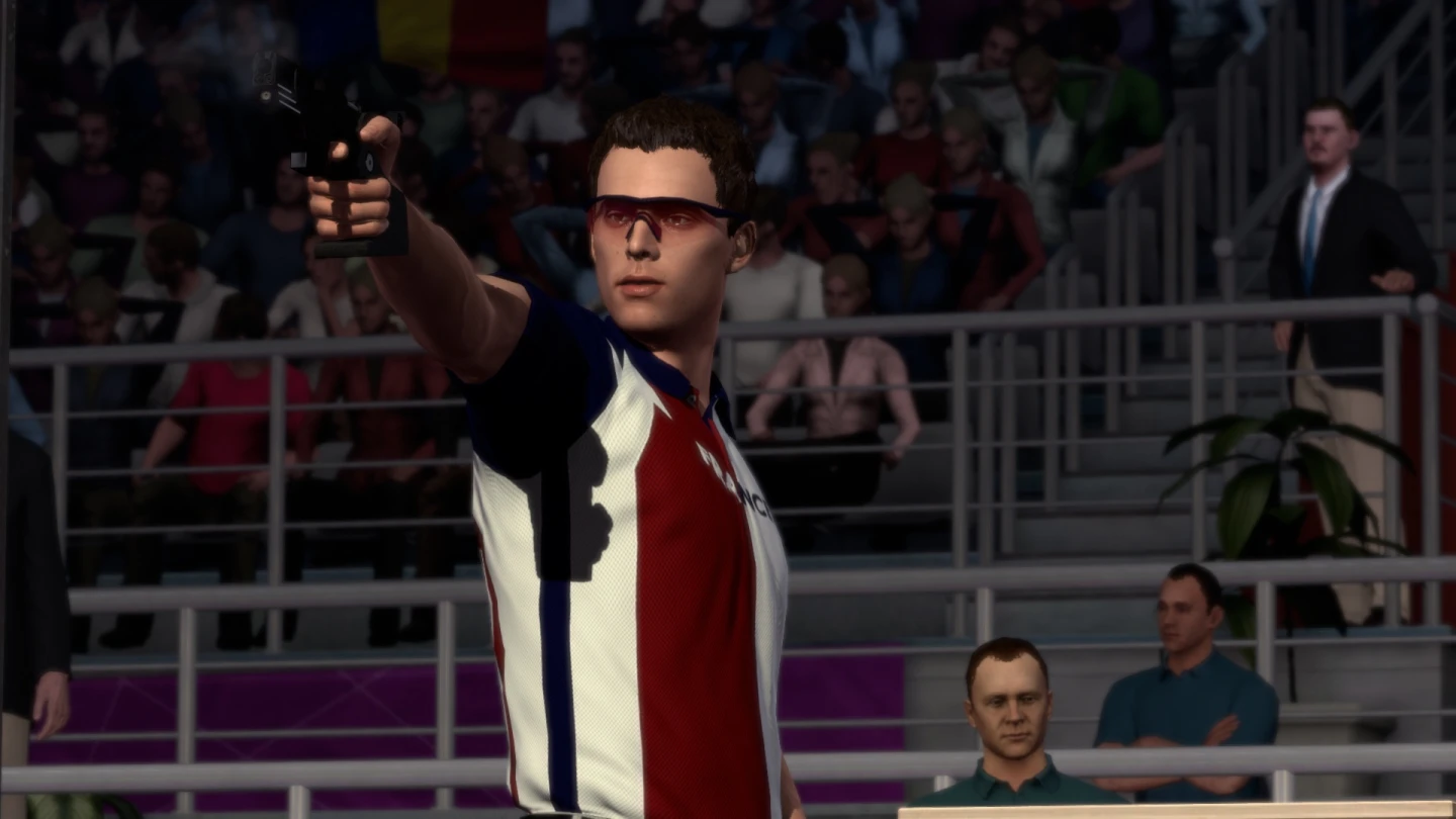 Pistol shooting is tense: one of the better events