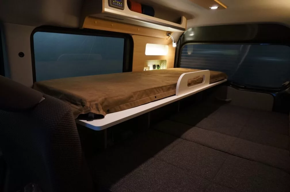 A width expansion piece turns the Oka Miniature Cruise Cozy kitchen block into a loft bed for one person