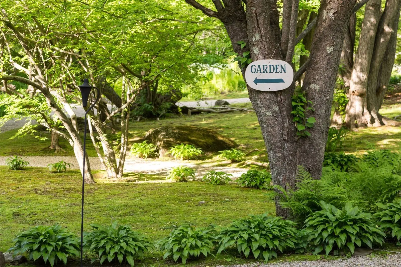 Gardens surrounding the Tyringham Gingerbread House estate