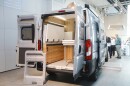 Last year's Mercedes-Sprinter-based ConceptVan focused solely on Vöhringer's lightweight materials, while this Ducato-based 2021 concept camper highlights a full, modular camper van layout