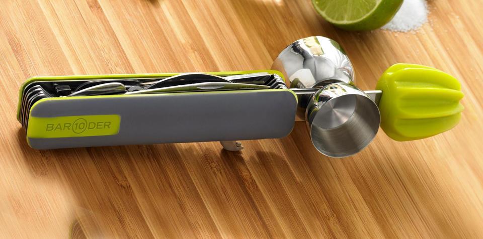The Bar10der is made from stainless steel and BPA-free plastic