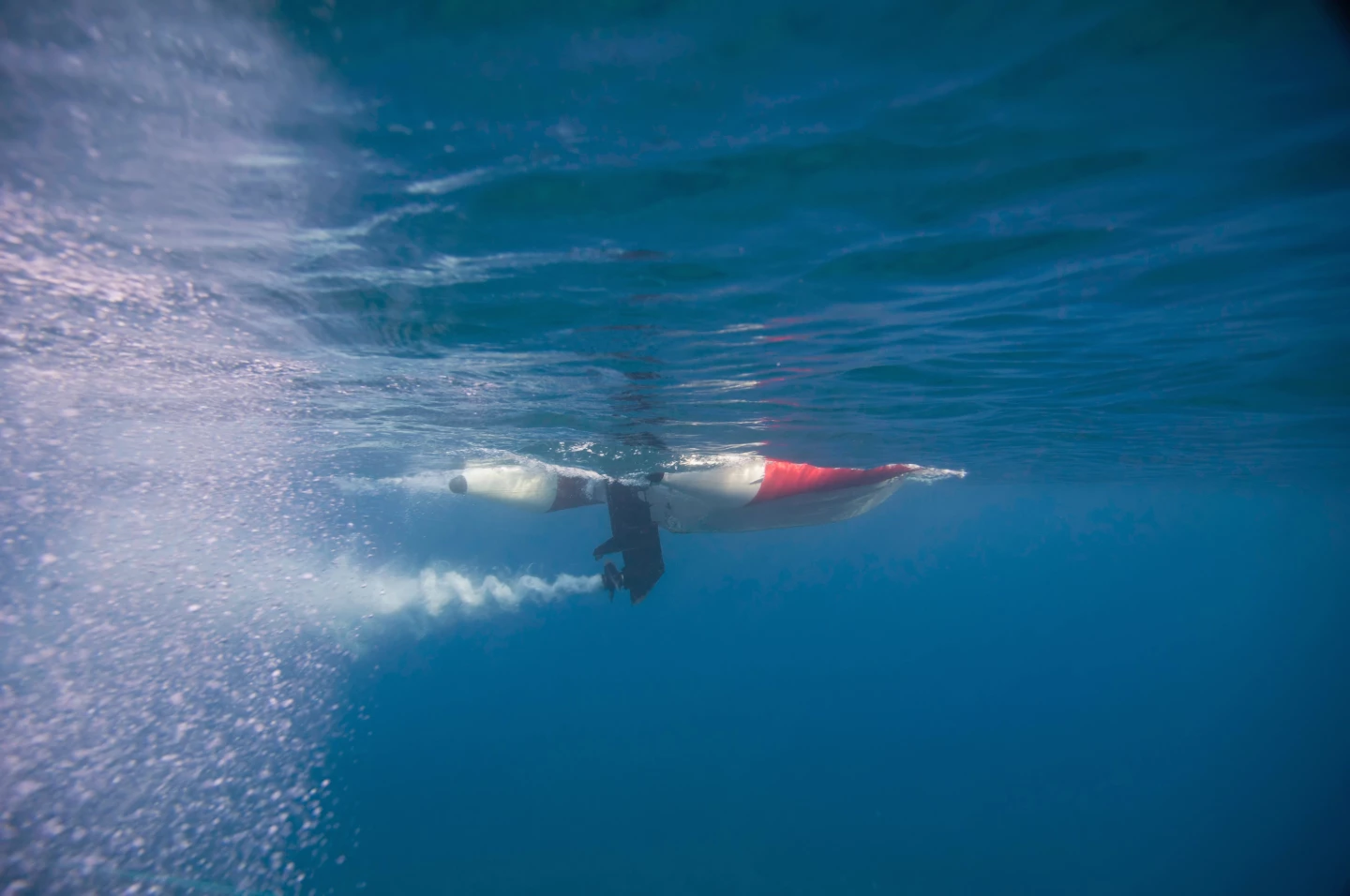 The tip vortices created by a typical marine propeller reduce efficiency and performance while increasing noise and vibration