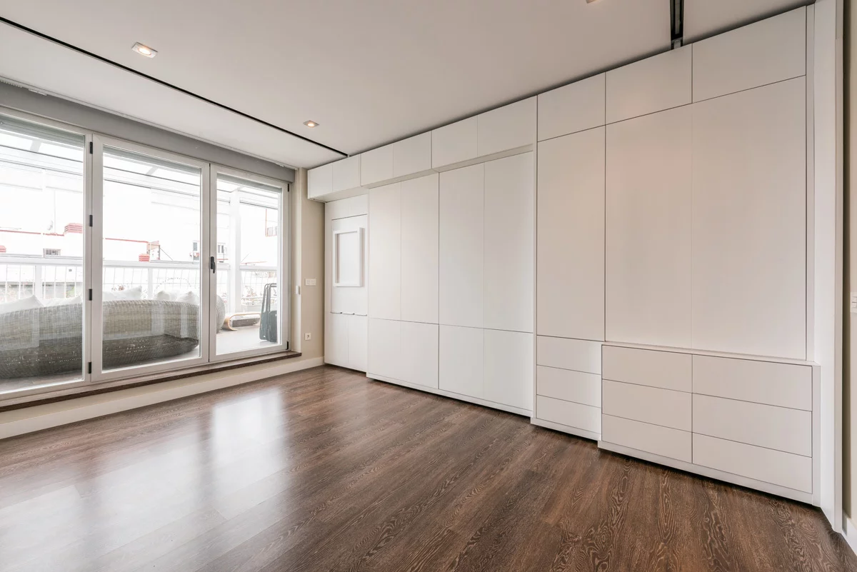 The large movable wall is operated by a wall-mounted switch