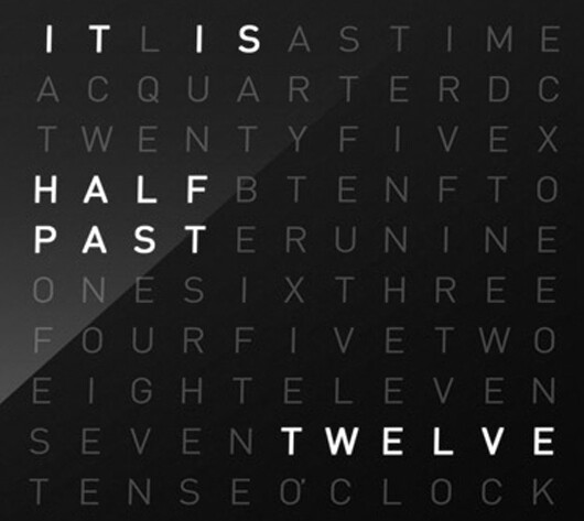 The face of the QLOCKTWO W watch