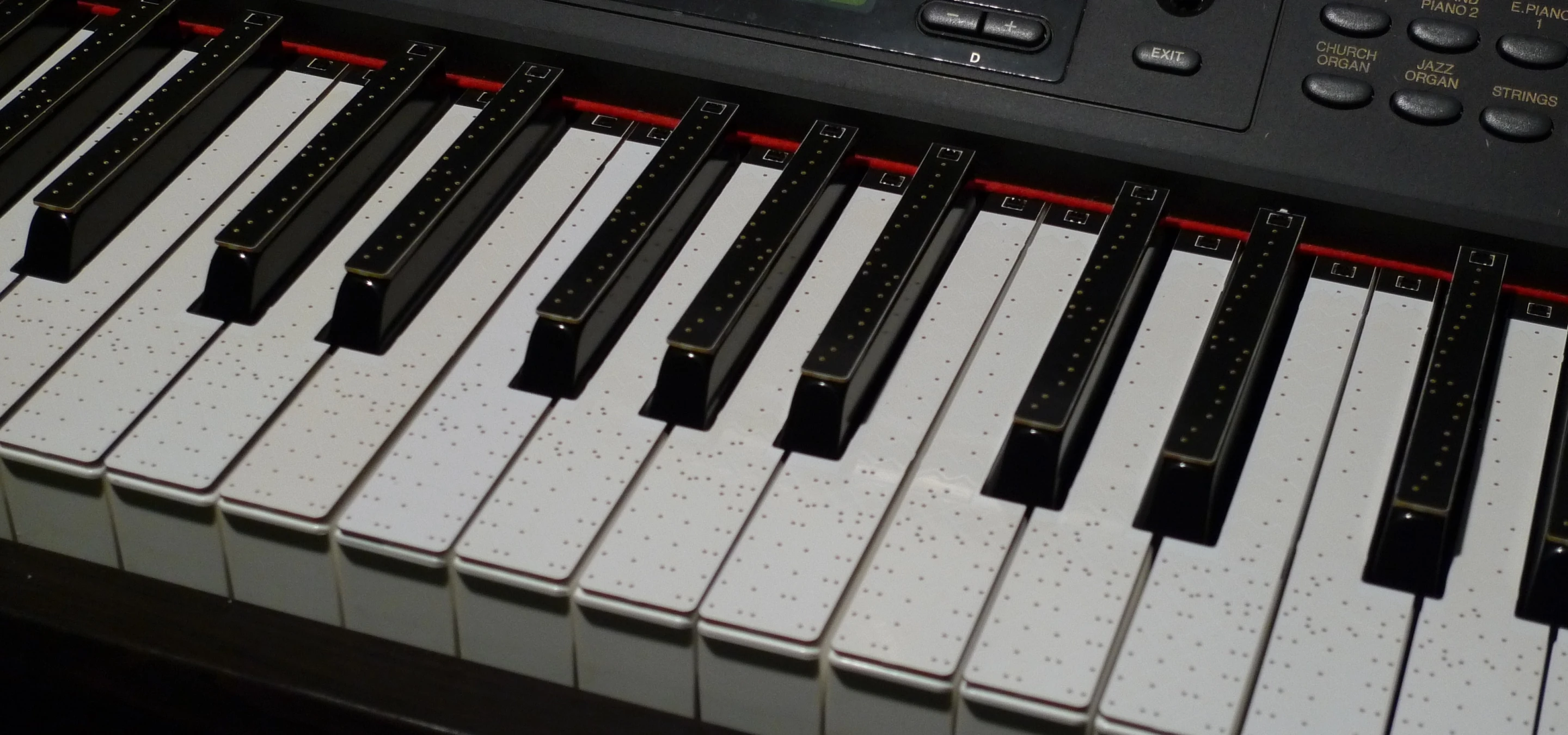 TouchKeys installed in a Clavinova
