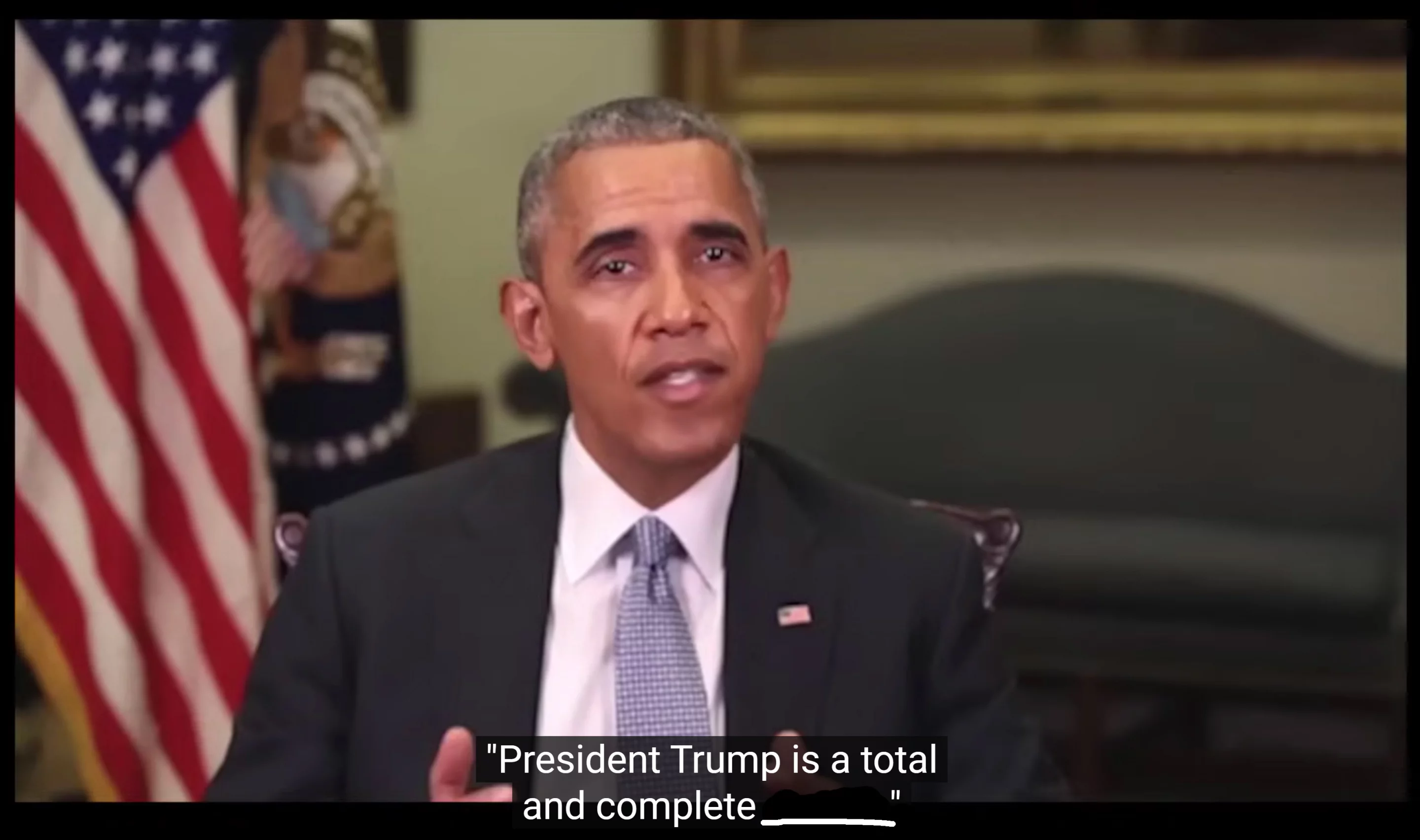 Not former President Barack Obama giving a Presidential Address in 2018