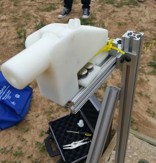 The 3D printed single-shot Liberator pistol in test fire mount (Photo: Defense Distributed)