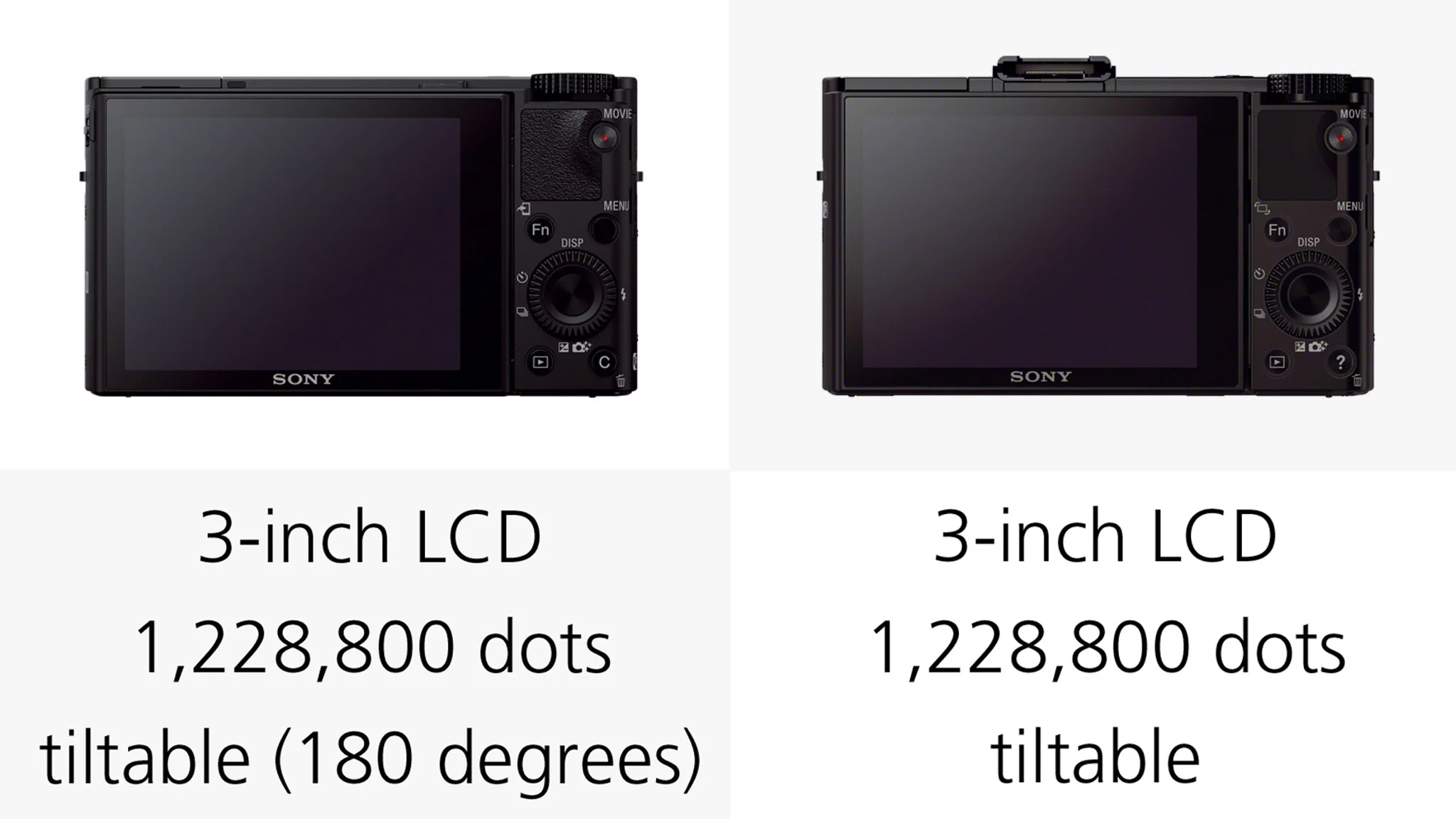 Both the Sony RX100 III and RX100 II have tilting rear monitors, but tilt to different degrees