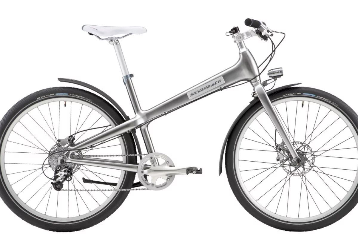 The Starke 1 from Silverback features an electric pedal assist motor and a dynamo-powered USB port