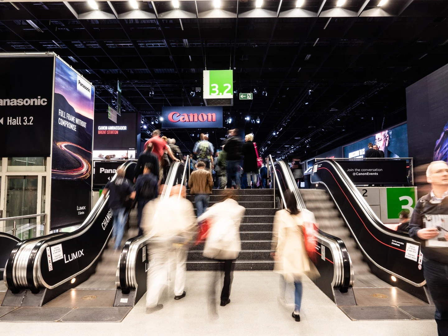 Canon's giant display is close to the start of the winding Photokina expo
